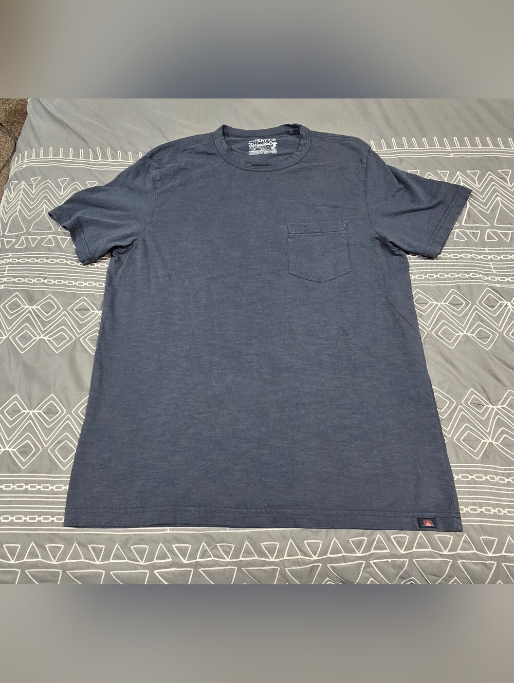 Faherty Mens Sunwashed Organic Pocket Tee Size Medium